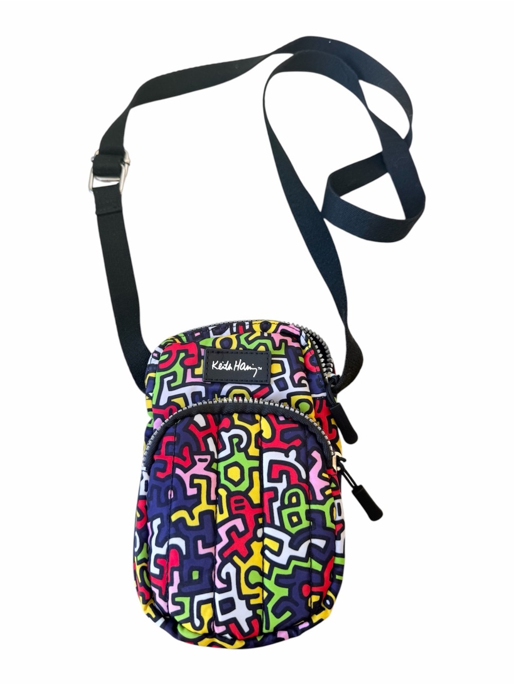 Keith Haring /Primark Multicolor Pop Art Print Crossbody/Phone Holder